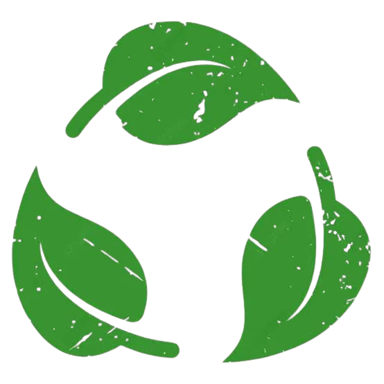 Símbolo de reciclagem — folhas verdes